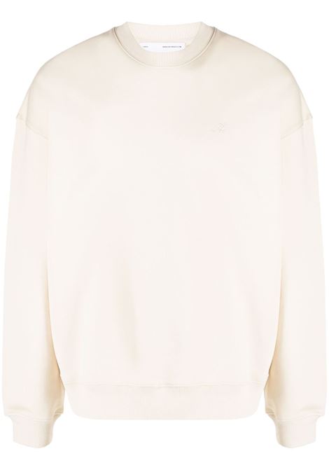 Beige embroidered-logo sweatshirt - men AXEL ARIGATO | A1449002PLBG