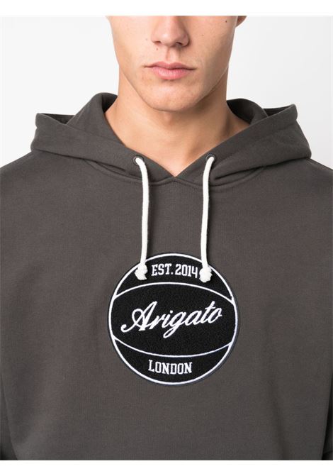 Grey logo patch drawstring sweatshirt - men AXEL ARIGATO | A1479001FDDBLK