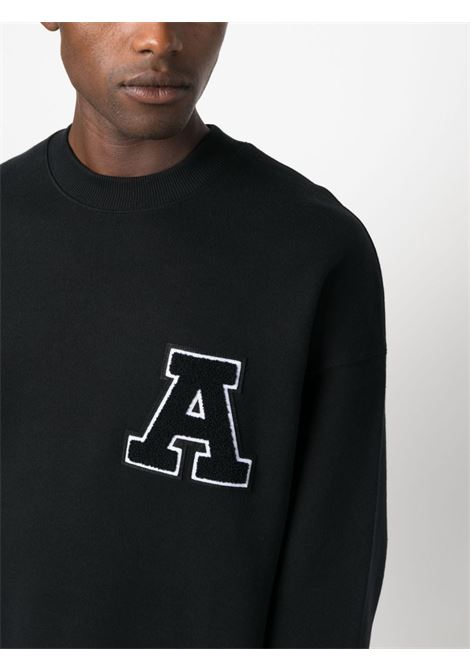 Black logo patch drawstring sweatshirt - men AXEL ARIGATO | A1546001BLK