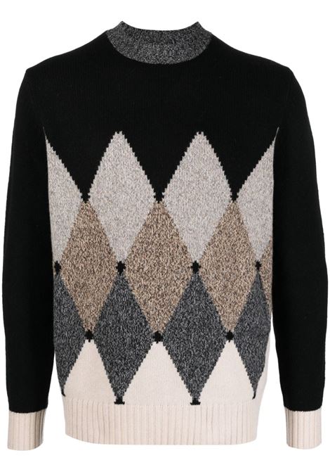 Grey intarsia-knit jumper - men  BALLANTYNE | B2P2125WI0198187