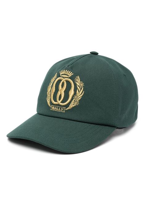 Cappello da baseball con ricamo logo in verde - unisex BALLY | MHA01BCO057U652