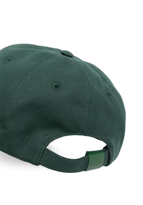 Cappello da baseball con ricamo logo in verde - unisex BALLY | MHA01BCO057U652