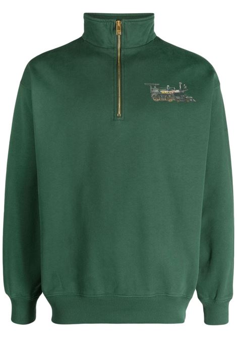 Green logo-embroidered sweatshirt - men BALLY | MJE03ACO227U652