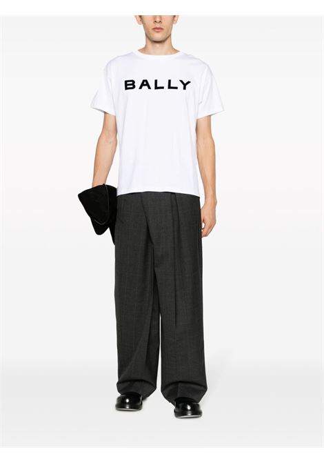 White logo-print T-shirt - men  BALLY | MJE03MCO018U001