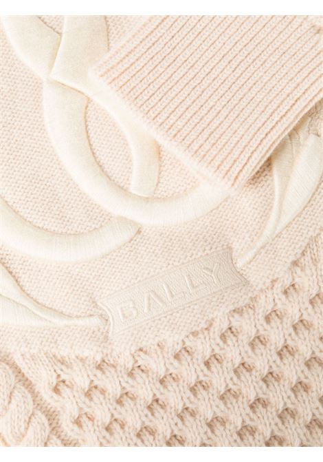 Ivory intarsia-knit logo jumper - men BALLY | MKN01RWO039U103