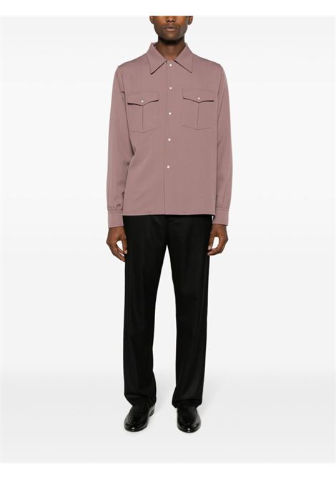 Light mauve pointed-collar button-up shirt - men  BALLY | MSH010NY191U435