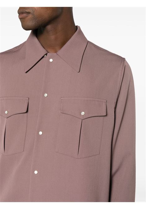 Light mauve pointed-collar button-up shirt - men  BALLY | MSH010NY191U435