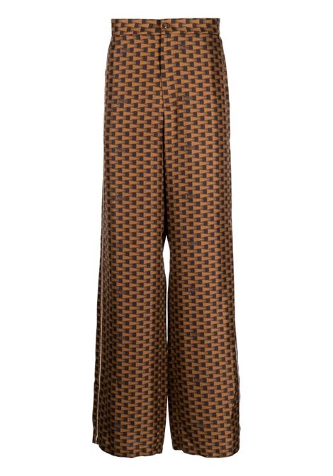 Brown wide-leg trousers - men  BALLY | MTR01DSE085I824