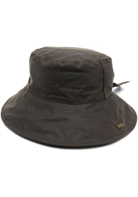 Green tie-fastening bucket-hat - unisex BARBOUR | LHA0394OL71