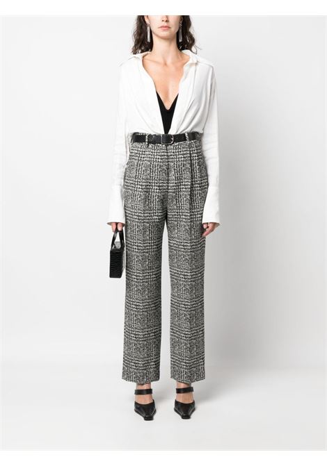 Black and white straight-leg trousers - women BLAZÉ MILANO | MPA01LAR0001