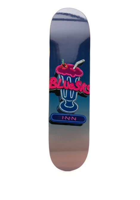 Multicolour graphic-print skateboard - unisex BLUE SKY INN | BS2302SB003MILK