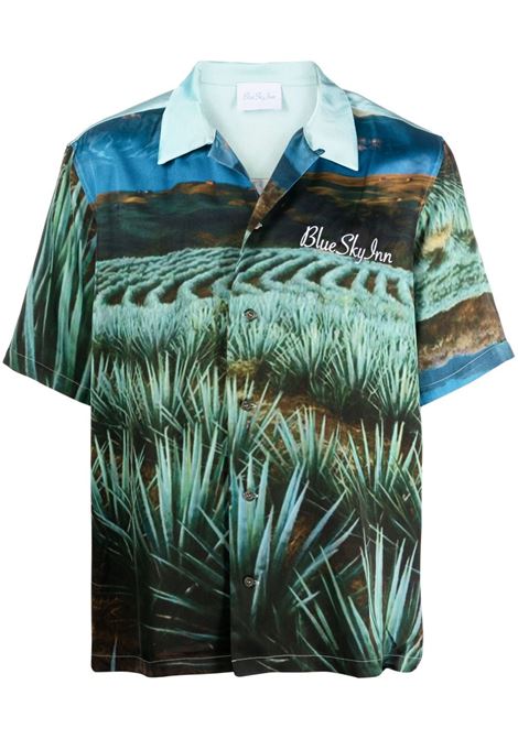 Camicia Agave con stampa grafica in multicolore - uomo BLUE SKY INN | BS2302SH031AGAV