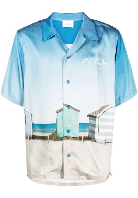 Multicolour graphic-print short-sleeve shirt - men BLUE SKY INN | BS2302SH039HOU