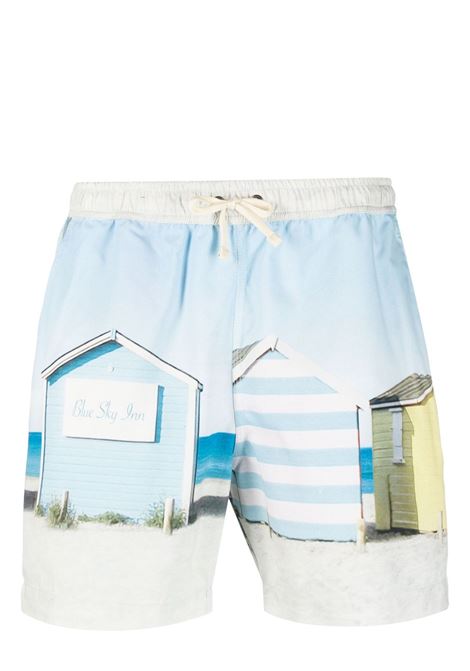 Multicolour graphic-print swim shorts - men BLUE SKY INN | BS2302SW018BEA