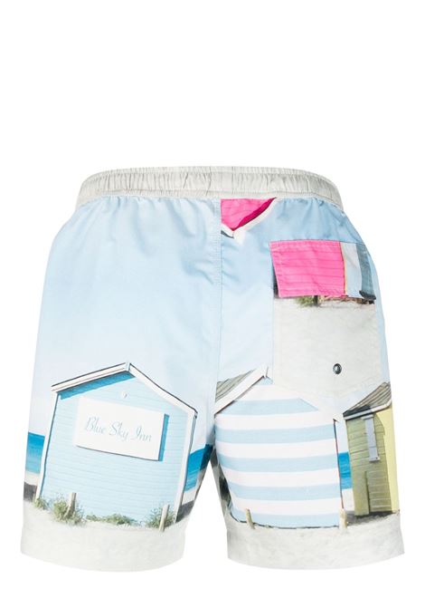 Multicolour graphic-print swim shorts - men BLUE SKY INN | BS2302SW018BEA