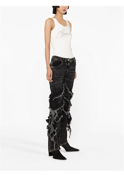 Jeans con ruches in nero - donna BLUMARINE | A322J087AN0985