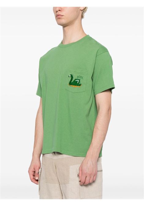 Green Swan bead-embellished T-shirt - men BODE | MRF23CS055GRN