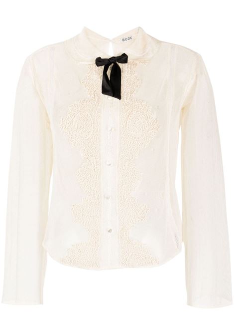 Cream Eve sheer blouse - women BODE | WRF23SH016CRM