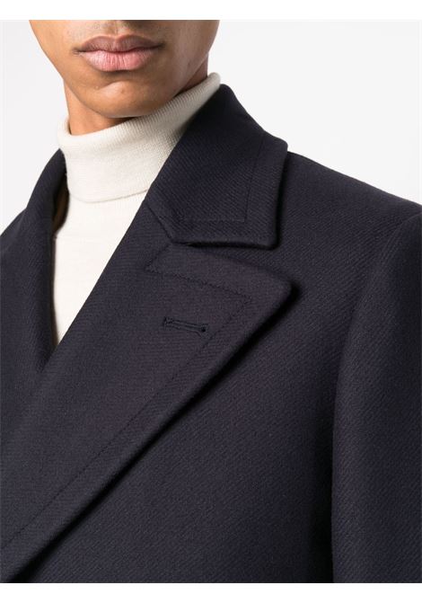 Blue notched lapels double-breasted coat - men  BOGLIOLI | C2901PFB27250780