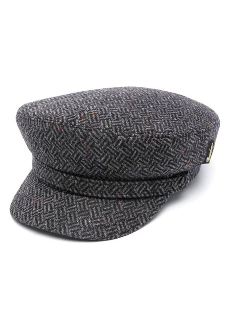 Grey Brest chevron paperboy hat - unisex BORSALINO | B45079B0049966A