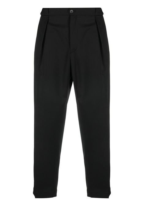 Black pressed-crease cropped trousers - men BRIGLIA 1949 | PORTOBELLOS42310000010