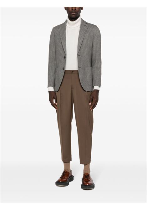 Brown box-pleat tailored trousers - men BRIGLIA 1949 | PORTOBELLOS42310000136