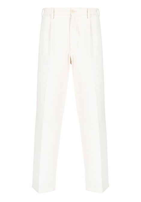 White mid-rise straight-leg trousers - men BRIGLIA 1949 | TOKYOD42319600103