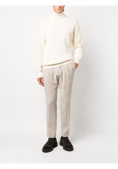 Beige pleated tapered trousers - men BRIGLIA 1949 | WIMBLEDONS42312000023