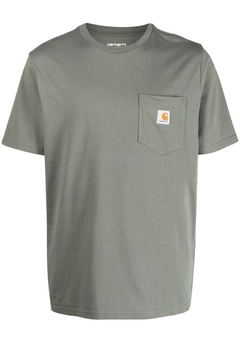 T-shirt con applicazione in verde - uomo CARHARTT WIP | I0304341NDXX