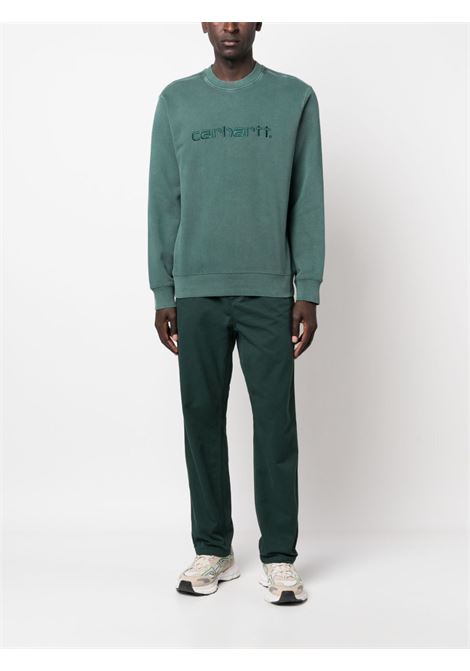 Green logo-embroidered sweatshirt - men CARHARTT WIP | I0317881N9GD