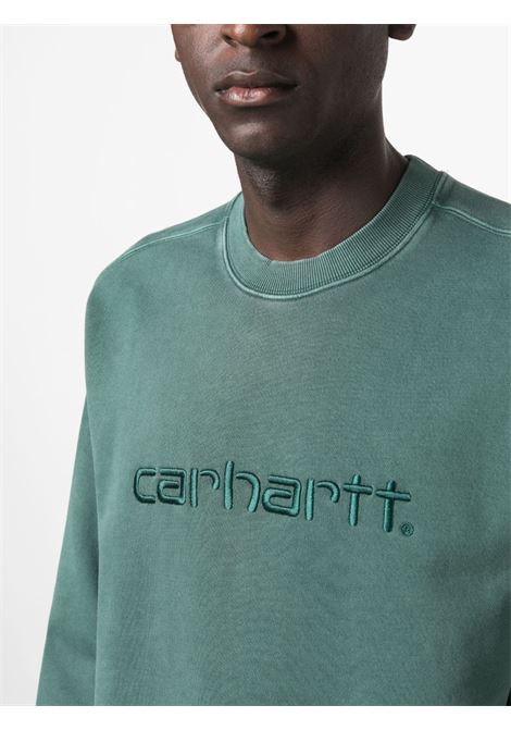 Green logo-embroidered sweatshirt - men CARHARTT WIP | I0317881N9GD