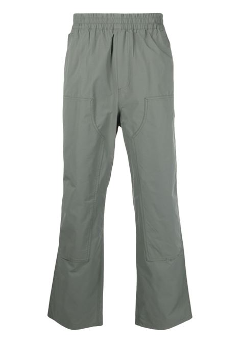 Green logo-patch straight-leg trousers - men  CARHARTT WIP | I0321521NDXX