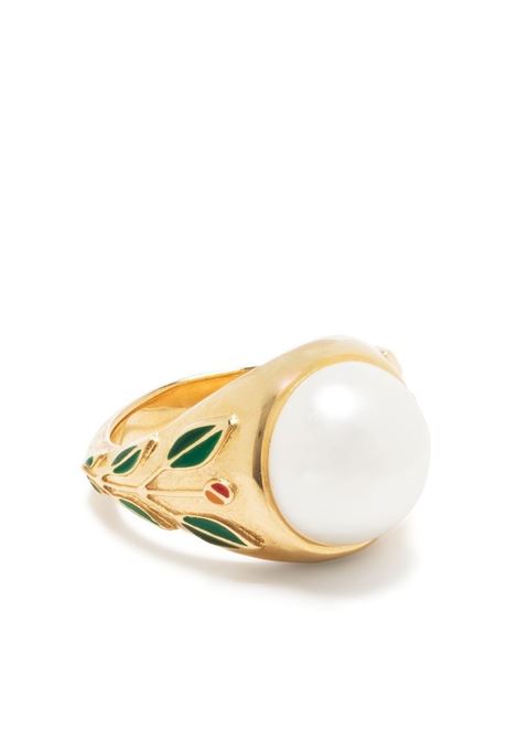 Anello con perla in bianco e oro - unisex CASABLANCA | AF22JW088GLDPRL