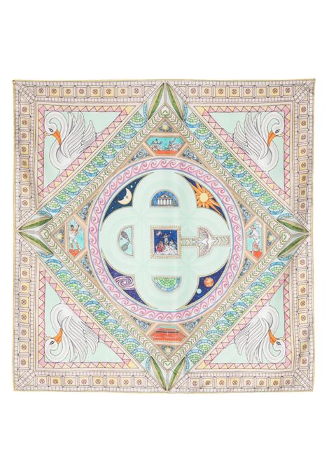 Multicolour Le Labyrinthe silk scarf - unisex CASABLANCA | AF23ACC01902MLT