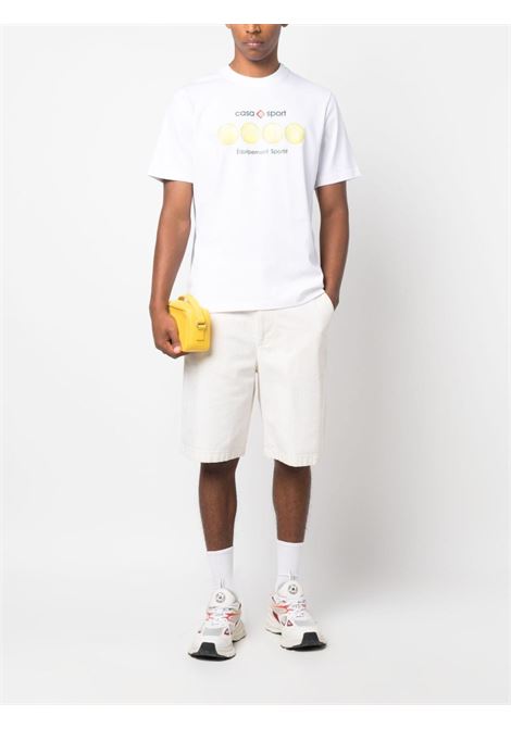 White Tennis Ball T-shirt - men CASABLANCA | MF23JTS00106WHT
