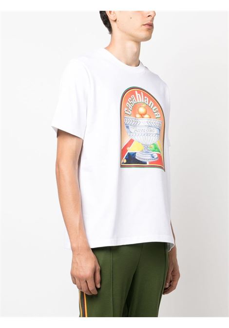 T-shirt Terrain D'Orange in bianco - uomo CASABLANCA | MF23JTS00110WHT