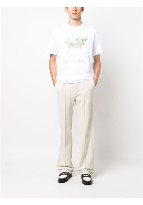 Tennis Club Icon T-shirt in bianco - uomo CASABLANCA | MF23JTS00113WHT