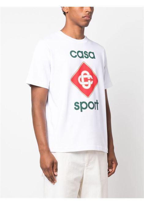White Casa Sport logo T-shirt - men CASABLANCA | MF23JTS00121WHT