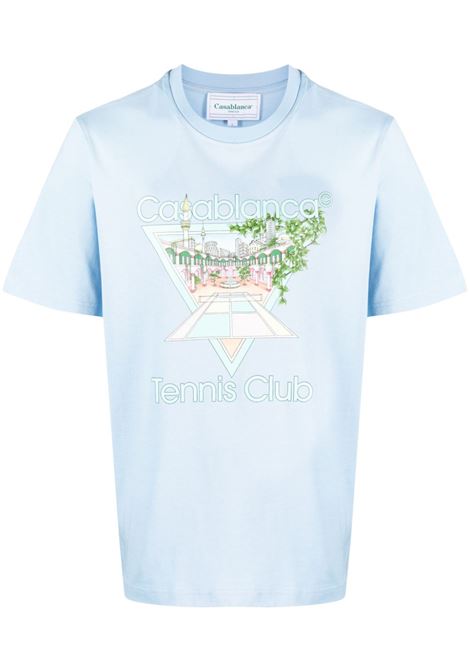 Blue Tennis Club Icon T-shirt - men CASABLANCA | MF23JTS00126BL