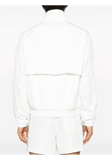 White Tennis Horizon-print zip-up track jacket - men CASABLANCA | UMF23JK03302WHT