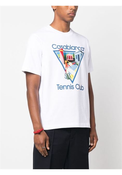 T-shirt La Joueuse in bianco - unisex CASABLANCA | UMF23JTS00122WHT