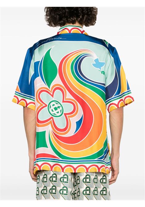 Multicolored Le Pouvoir Des Fleurs shirt - unisex CASABLANCA | UMF23SH00307MLT
