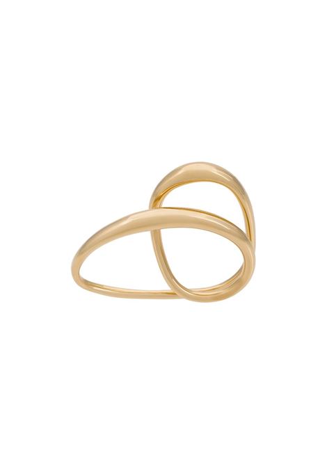 Gold Heart two-finger gold-plated ring - women CHARLOTTE CHESNAIS | 15BA002VERGLD
