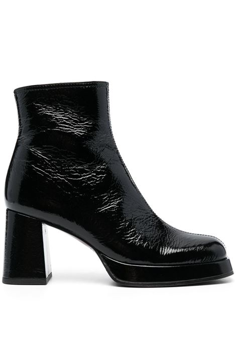 Black Katrin patent-finish square-toe boots - women CHIE MIHARA | KATRINBLK