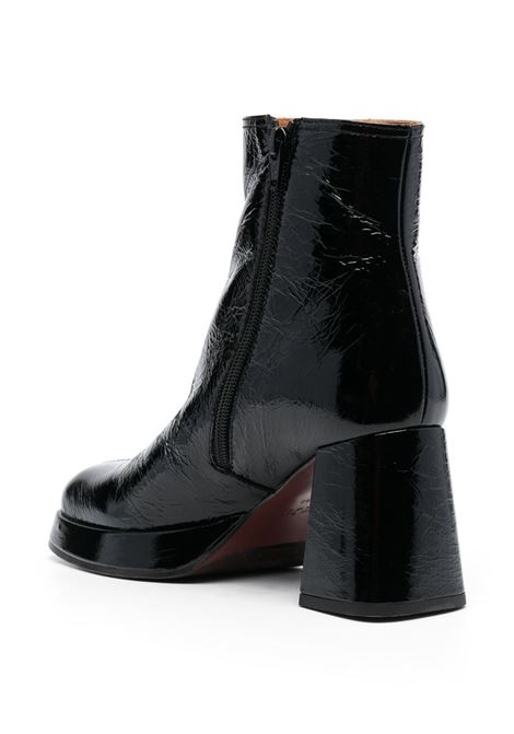 Black Katrin patent-finish square-toe boots - women CHIE MIHARA | KATRINBLK