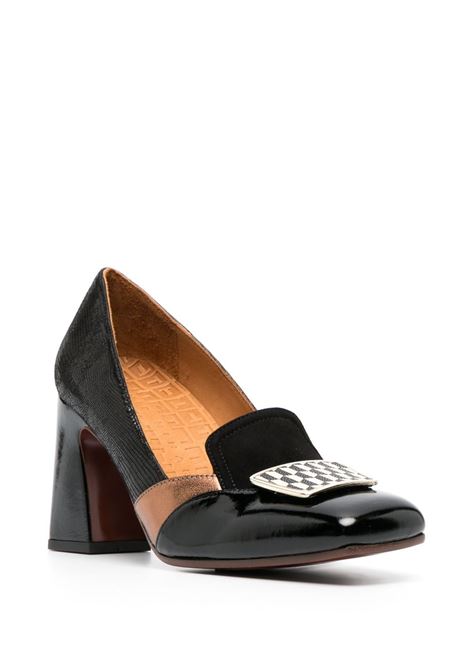 Black Ohico 90mm printed-buckle pumps - women CHIE MIHARA | OHICOMLT