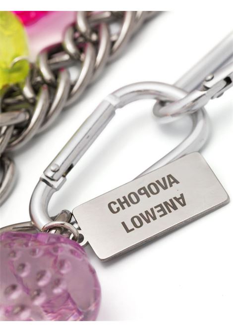 Silver and multicolour multi-charm chain-link necklace - women CHOPOVA LOWENA | 6320SLVR