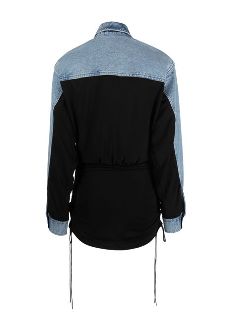 Black and blue two-tone panel denim shirt - women  CHRISTOPHER ESBER | 22042002DNMBLK