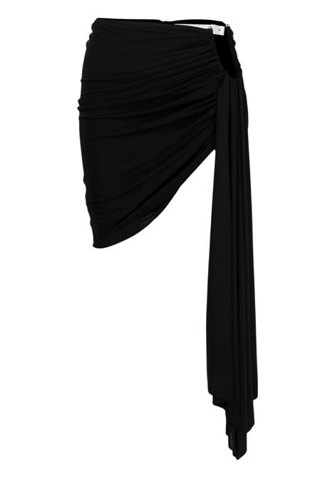 Minigonna drappeggiata Arced Palm in nero - donna CHRISTOPHER ESBER | 23024340BLK