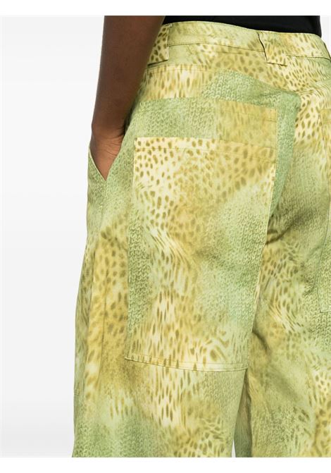 Pantaloni Stomp con stampa in verde - donna COLLINA STRADA | XX6429GRN